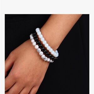 Semi-Precious Gemstone Bracelets 8mm Round Beads Stretch Beaded Bracelet Jewelry